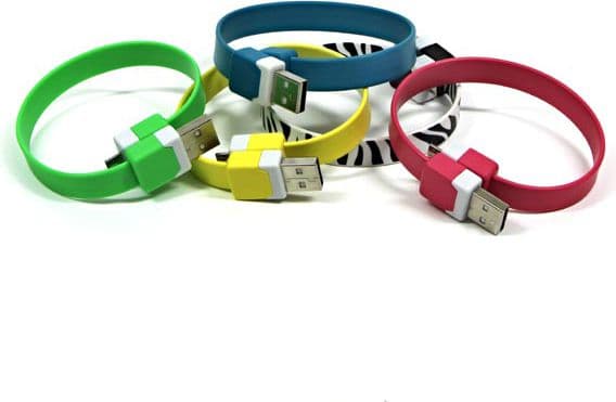 USB-logotyp USB-A - microUSB-kabel 0,25 m Rosa