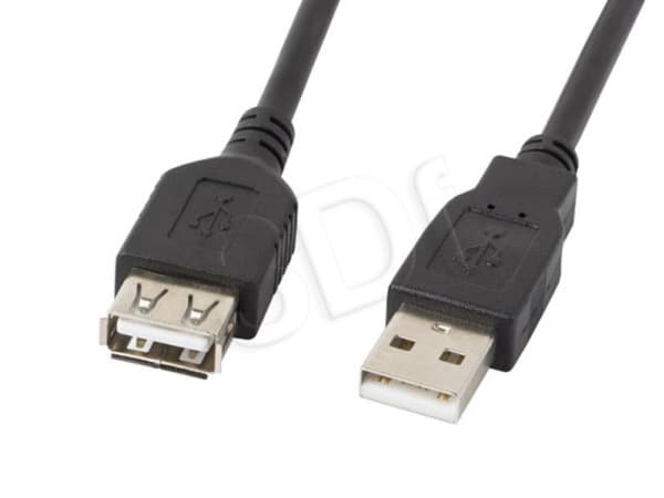 Lanberg - USB-förlängningskabel - USB (hane) till USB (hona) - USB 2.0 - 3 m - svart