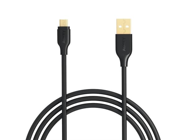 AUKEY CB-MD1, 1 m, USB A, Micro-USB B, USB 2.0, 0,48 Gbit/s, Svart