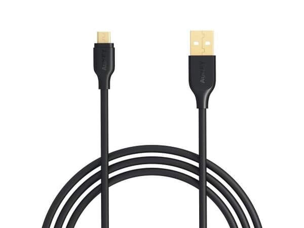 AUKEY CB-MD1, 1 m, USB A, Micro-USB B, USB 2.0, 0,48 Gbit/s, Svart