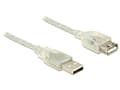 Miniatyrbild 2 av 4: Delock - USB-förlängningskabel - USB (hona) till USB (hane) - USB 2.0 - 1.5 m - transparent