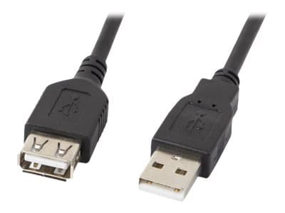 LANBERG CA-USBE-10CC-0050-BK Lanberg extension cable USB 2.0 AM-AF 5m black