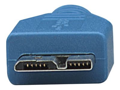 TECHly - USB-kabel - Micro-USB typ B (hane) till USB typ A (hane) - USB 3.0 - 1 m - formpressad - blå