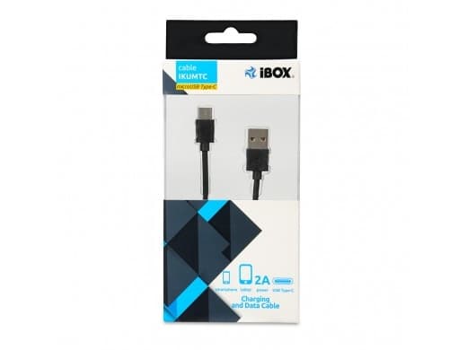 iBOX IKUMTC - USB-kabel - USB (hane) till USB-C (hane) - 2 A - 1 m - svart