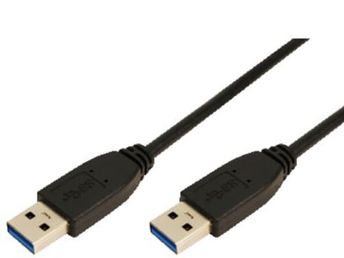 LogiLink 2m USB A - USB A 3.0 M/M, 2 m, USB A, USB A, USB 3.2 Gen 1 (3.1 Gen 1), Hane/Hane, Svart