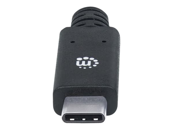 Manhattan USB-C to USB-A Cable, 2m, Male to Male, 5 Gbps (USB 3.2 Gen1 aka USB 3.0), 3A (fast charging), SuperSpeed USB, Black, Lifetime Warranty, Po