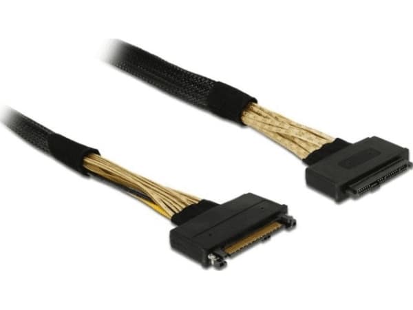 Delock - SATA-forlengelseskabel - U.2 (SFF-8639) (hann) til U.2 (SFF-8639) (hunn) - 50 cm - svart