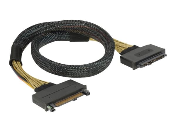 Delock - SATA-forlengelseskabel - U.2 (SFF-8639) (hann) til U.2 (SFF-8639) (hunn) - 50 cm - svart