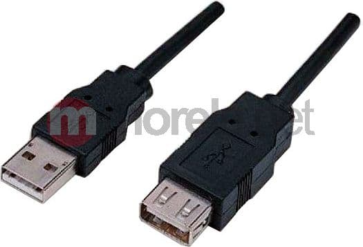 Manhattan USB-A - USB-A USB-kabel 0,5 m svart (322904)