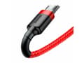 Miniatyrbild 3 av 5: USB- till Micro USB-kabel Baseus Cafule 2.4A 1m (röd)