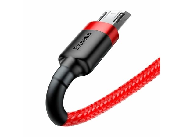 USB- till Micro USB-kabel Baseus Cafule 2.4A 1m (röd)