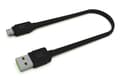 Miniatyrbild 3 av 5: Green Cell - USB-kabel - mikro-USB typ B (hane) till USB (hane) - 25 cm - platt - svart