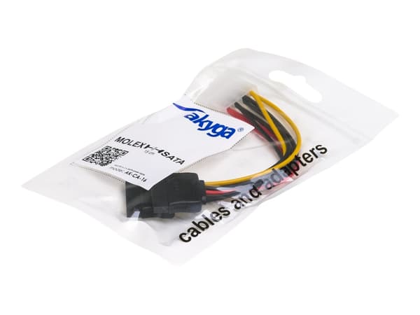 Akyga - Strømadapter - 4-pin intern strøm (hunn) til SATA-strøm (hann) - 15 cm