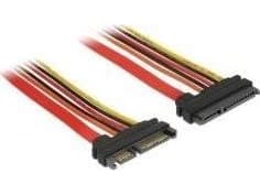 Delock - SATA-förlängningskabel - Serial ATA 150/300/600 - SATA-kombination (hane) till SATA-kombination (hona) - 1 m