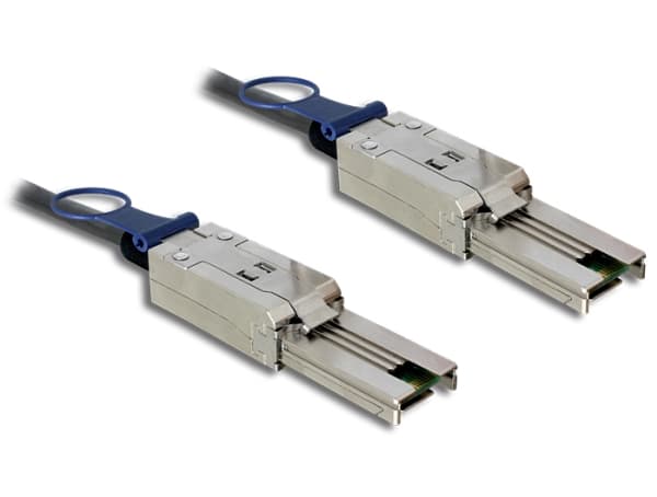 Delock - Extern SAS-kabel - SAS 6Gbit/s - 26-pin 4x skärmad Mini MultiLane SAS (SFF-8088) (hane) till 26-pin 4x skärmad Mini MultiLane SAS (SFF-8088)