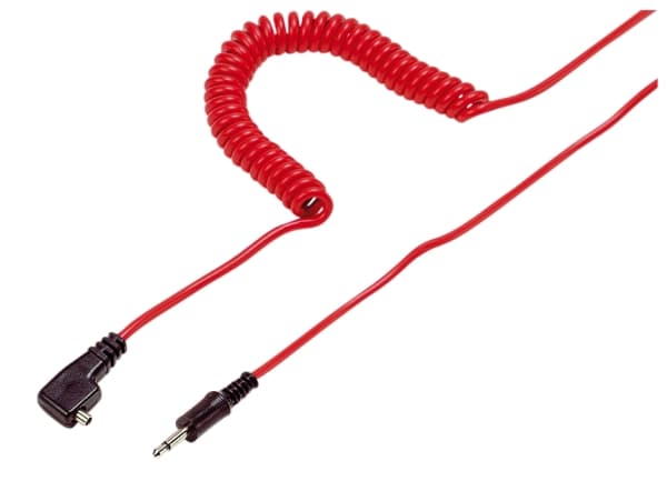 Kaiser - Blitssynkro-ledning - PC-terminal hann til minijakk hann - 10 m - rød