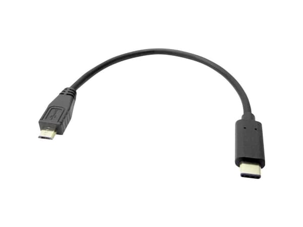 Goobay 67895, 0,2 m, Micro-USB B, USB C, USB 2.0, 0,48 Gbit/s, Svart