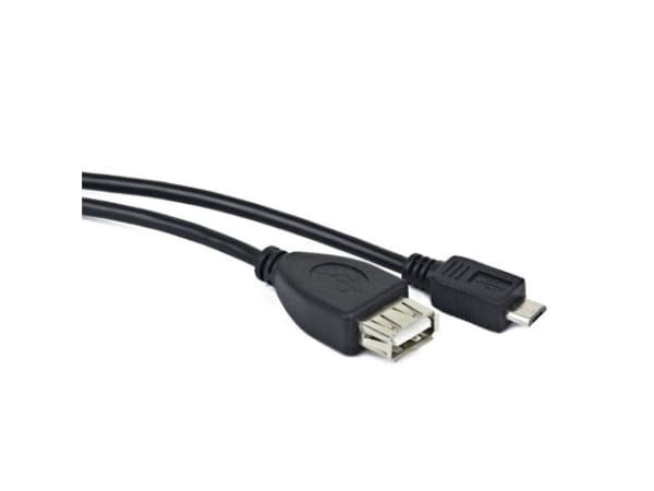 NATEC NKA-0614, 0,15 m, USB A, Micro-USB B, USB 2.0, Hane/Hona, Svart