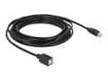 Miniatyrbild 1 av 2: Delock - USB-förlängningskabel - USB typ B (hona) till USB typ B (hane) - USB 2.0 - 5 m - svart