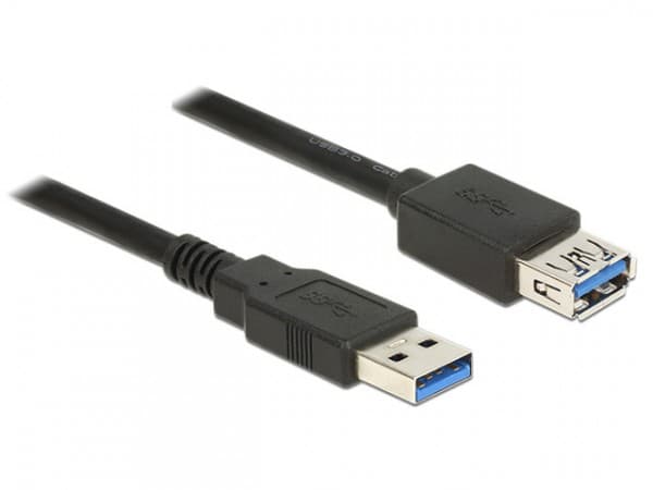 Delock Extension cable USB 3.0 - USB-förlängningskabel - USB typ A (hane) till USB typ A (hona) - USB 3.0 - 1.5 m - svart