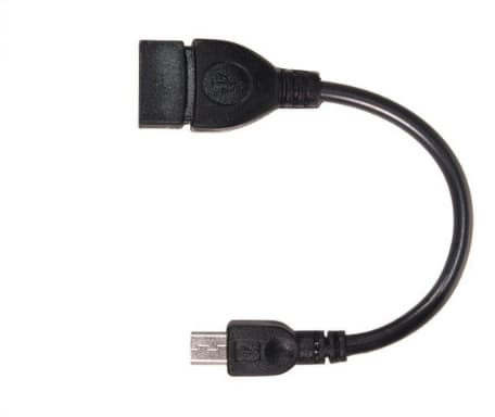 Maclean MCTV-696 - USB-kabel - USB (hona) till mikro-USB typ B (hane) - USB 2.0 OTG - 15 cm - svart