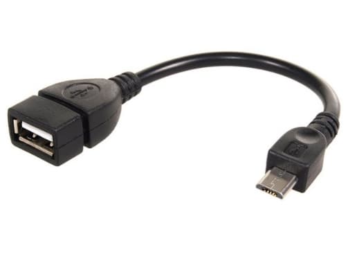 Maclean MCTV-696 - USB-kabel - USB (hona) till mikro-USB typ B (hane) - USB 2.0 OTG - 15 cm - svart