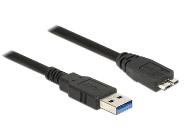 DeLOCK - USB-kabel - USB Typ A (han) till Micro-USB Typ B (han) - USB 3.0 - 50 cm - sort