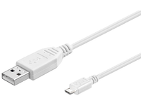 MicroConnect - USB-kabel - Micro-USB Type B (han) til USB (han) - USB 2.0 - 60 cm - hvit