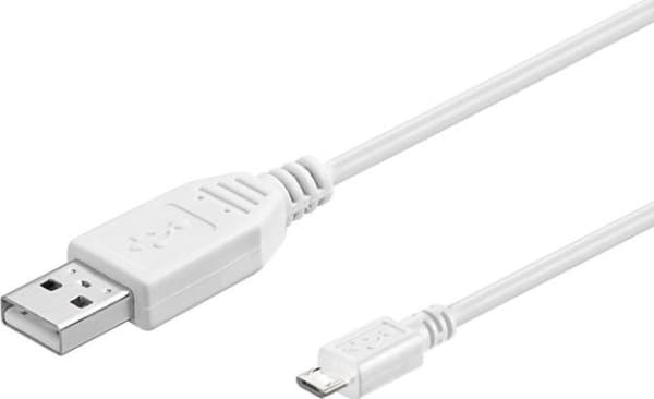 MicroConnect - USB-kabel - Micro-USB Type B (han) til USB (han) - USB 2.0 - 60 cm - hvit