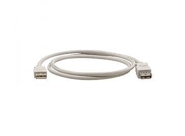 Kramer Electronics C-USB/AAE-3, 0,9 m, USB A, USB A, USB 2.0, Hane/Hona, Vit