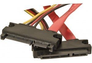 Goobay 93871, 0,5 m, SATA III, SATA 7-pin + 15-pin, SATA 7-pin + 15-pin, Uros/naaras, Musta, Oranssi, Punainen, Keltainen