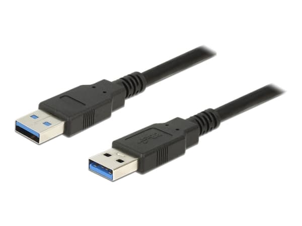Delock - USB-kabel - USB typ A (hane) till USB typ A (hane) - USB 3.0 - 1 m - svart
