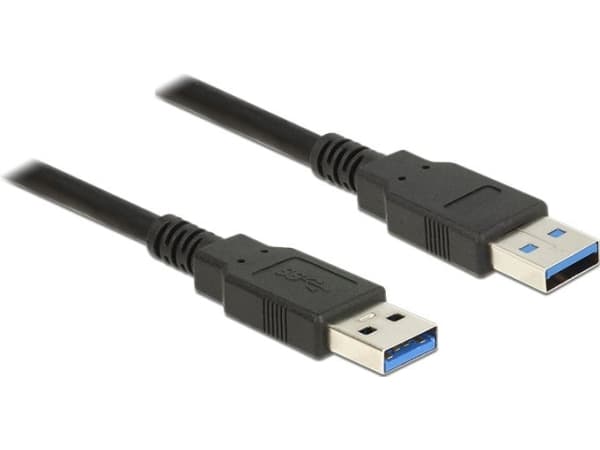 Delock - USB-kabel - USB typ A (hane) till USB typ A (hane) - USB 3.0 - 1 m - svart