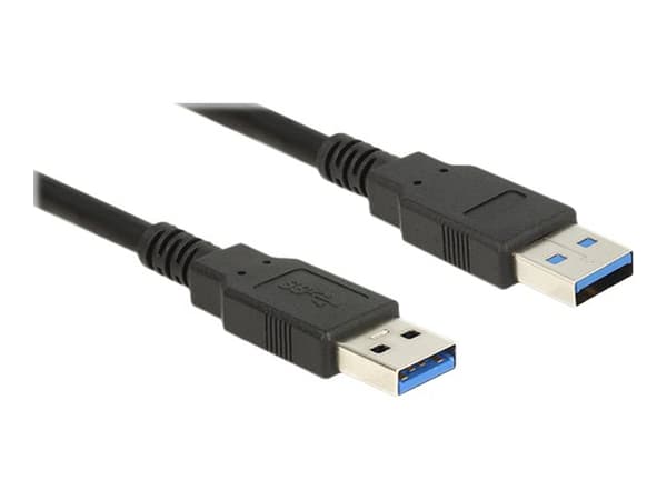 Delock - USB-kabel - USB typ A (hane) till USB typ A (hane) - USB 3.0 - 1 m - svart