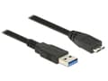 Miniatyrbild 2 av 5: DeLOCK - USB-kabel - USB Typ A (han) till Micro-USB Typ B (han) - USB 3.0 - 1,5 m - sort