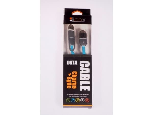 Kabel USB Libox USB-A - Lightning 1 m Niebieski (LB0066N)