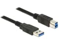 Miniatyrbilde 3 av 5: Delock - USB-kabel - USB-type A (hann) til USB Type B (hann) - USB 3.0 - 50 cm - svart
