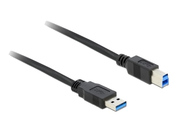 Delock - USB-kabel - USB-type A (hann) til USB Type B (hann) - USB 3.0 - 50 cm - svart