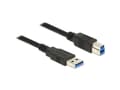 Miniatyrbilde 5 av 5: Delock - USB-kabel - USB-type A (hann) til USB Type B (hann) - USB 3.0 - 50 cm - svart