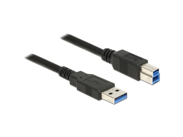 Delock - USB-kabel - USB-type A (hann) til USB Type B (hann) - USB 3.0 - 50 cm - svart