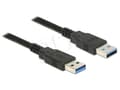 Miniatyrbild 3 av 5: Delock - USB-kabel - USB typ A (hane) till USB typ A (hane) - USB 3.0 - 1.5 m - svart