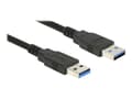 Miniatyrbild 1 av 5: Delock - USB-kabel - USB typ A (hane) till USB typ A (hane) - USB 3.0 - 1.5 m - svart