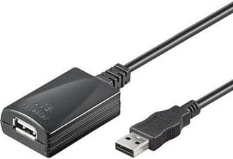 M-CAB - USB-förlängningskabel - USB (hane) till USB (hona) - 5 m - aktiv