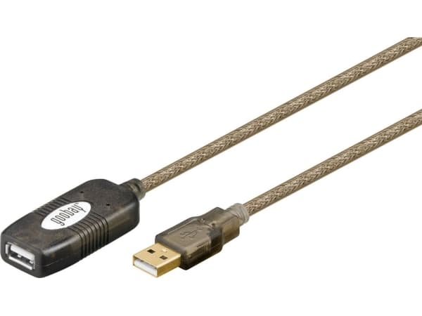 M-CAB - USB-förlängningskabel - USB (hane) till USB (hona) - 5 m - aktiv