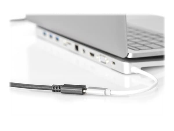 DIGITUS - USB-forlengelseskabel - 24 pin USB-C (hann) til 24 pin USB-C (hunn) - USB 3.1 Gen 2 - 20 V - 5 A - 70 cm - svart
