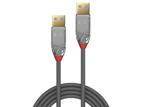 Lindy 36628, 3 m, USB A, USB A, USB 3.2 Gen 1 (3.1 Gen 1), 5 Gbit/s, Grå