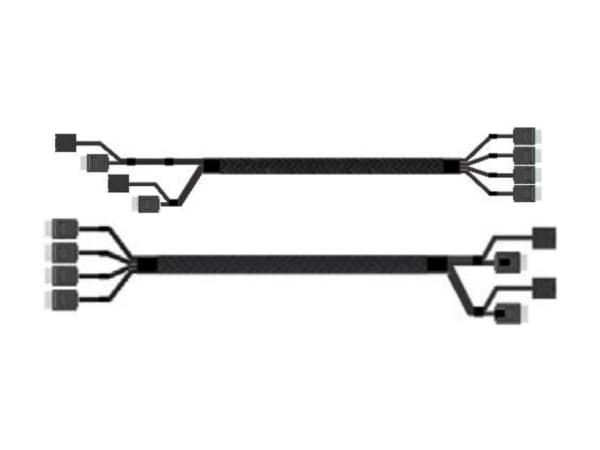 Intel - SATA/SAS-kabel - 4i MiniLink SAS (SFF-8611) (hane) rak till 4i MiniLink SAS (SFF-8611) (hane) högervinklad - 87.5 cm (paket om 2)