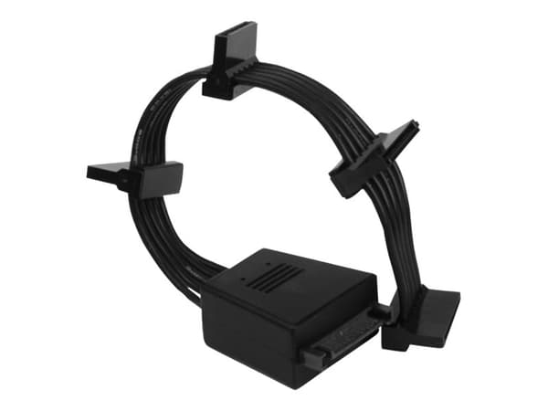SilverStone CP06-E4 - Strømsplitter - SATA-strøm (hunn) til SATA-strøm (hann) - 18.9 cm - 90°-kontakt - svart
