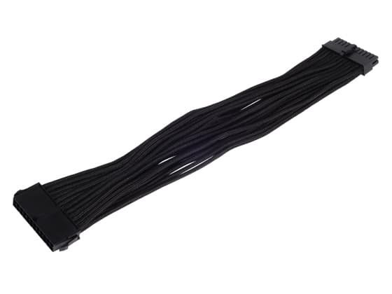 SilverStone PP07 - Strømforlengelseskabel - 24-pins ATX (hunn) til 24-pins ATX (hann) - 30 cm - svart