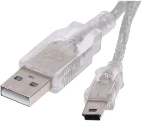 USB-kabellogo USB-A - miniUSB 0,6 m Gjennomsiktig (31184)